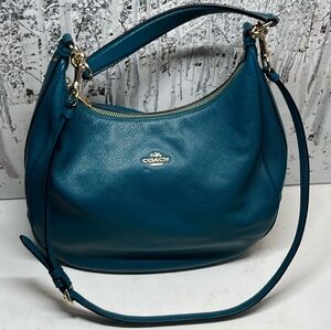 Coach Teal Leather Hobo Bag